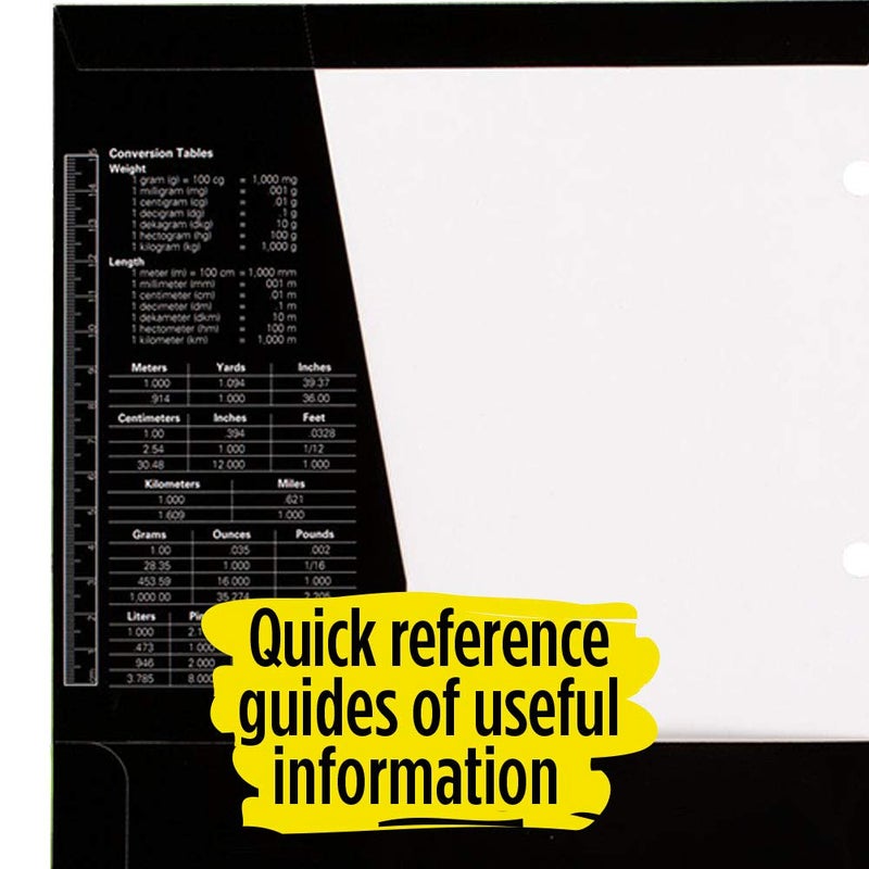 Five Star 4 Pocket Folder, 2 Pocket Folder Plus 2 Additional Pockets, Black (72093) - Image 5